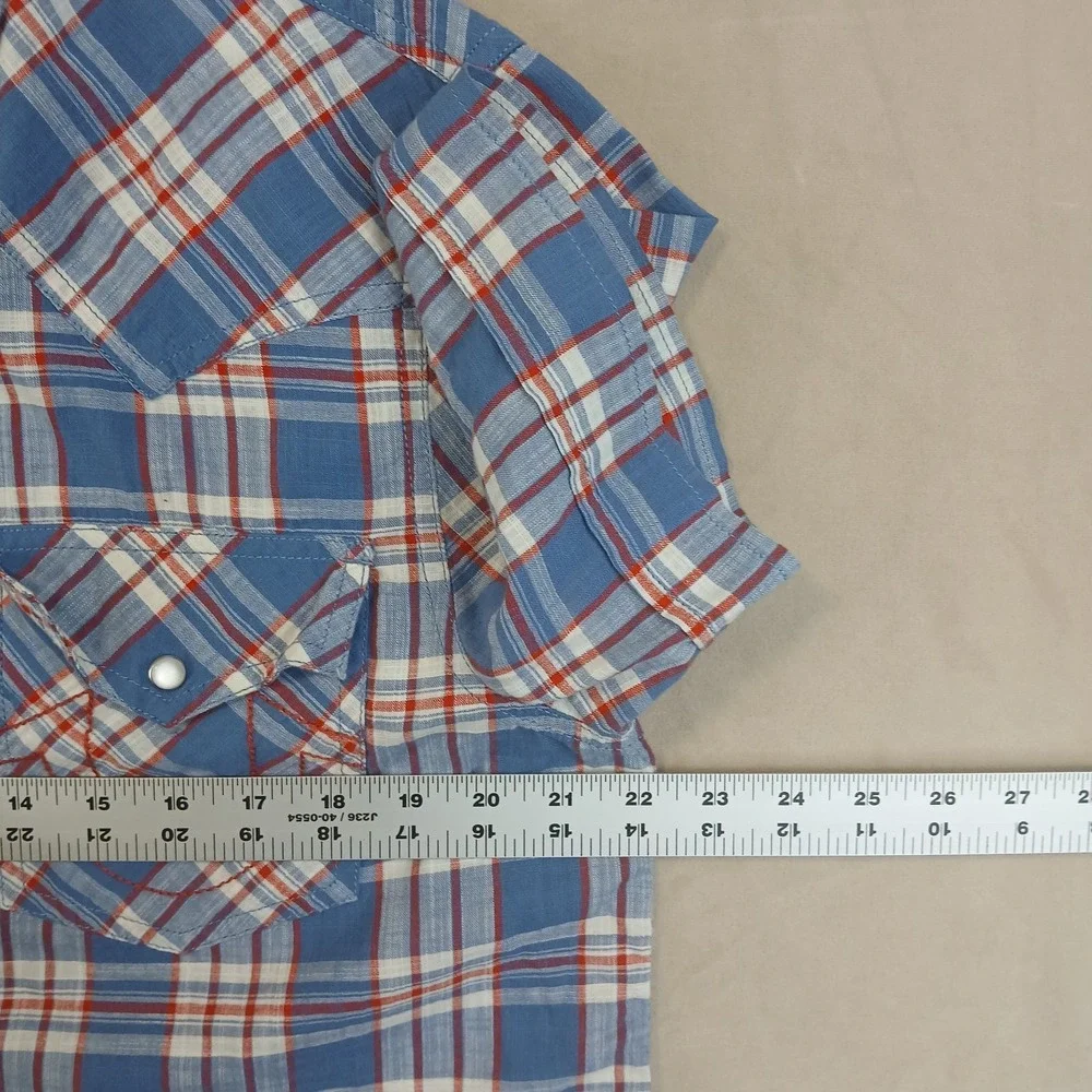 True Religion Large Mens Shirt Cowboy Western Short Sleeve 22x28